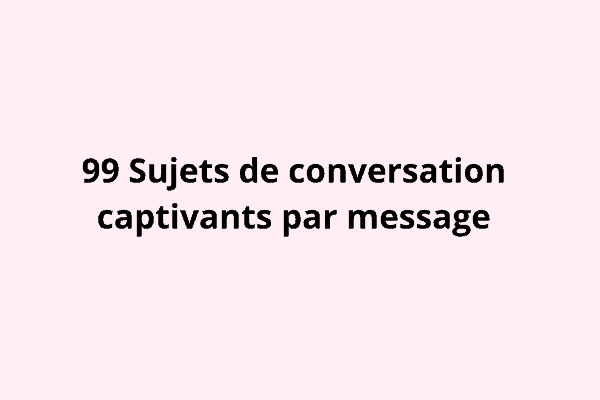 sujet de discussion par message