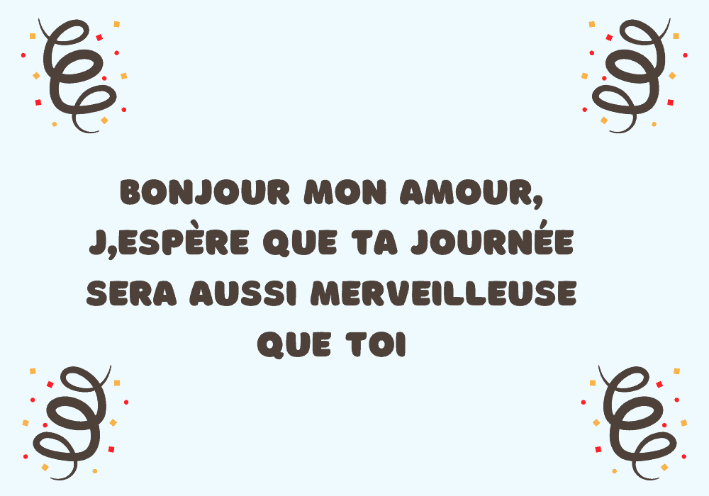 SMS pour dire bonjour mon amour à distance