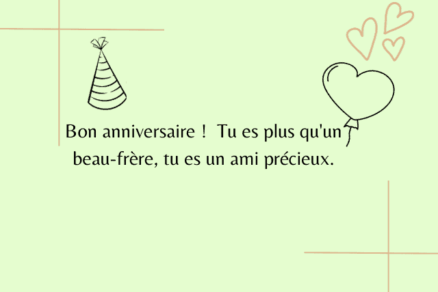 souhaiter joyeux anniversaire à son beau frère