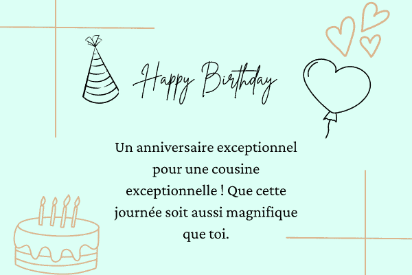 long texte d'anniversaire pour ma cousine