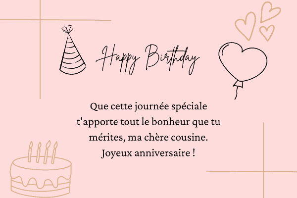 60 textes joyeux anniversaire ma cousine - questions à poser