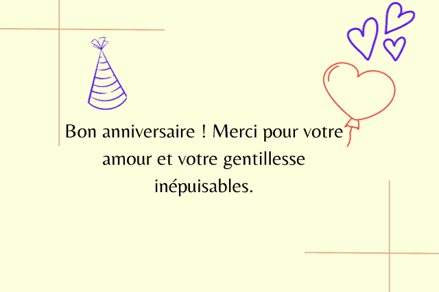 sms joyeux anniversaire belle mere