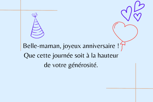 sms de joyeux anniversaire a sa belle mere