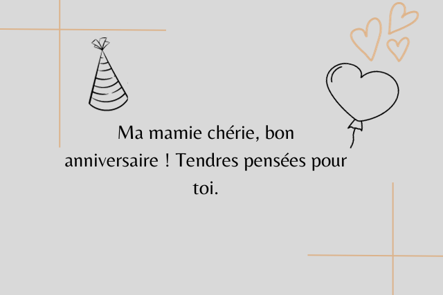 message anniversaire grand mere