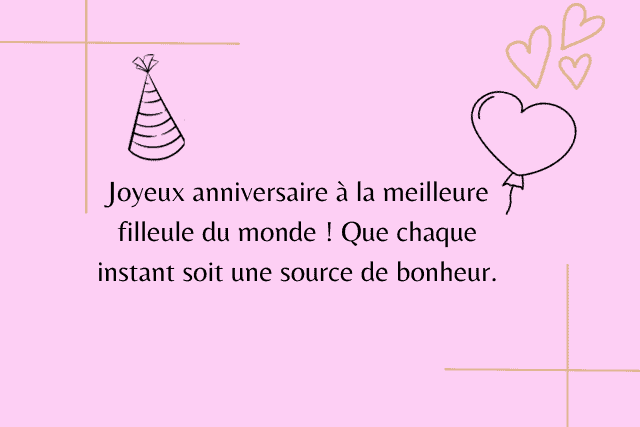 Texte Danniversaire Pour Ma Filleule