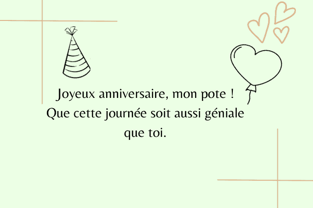 joyeux anniversaire touchant à un ami