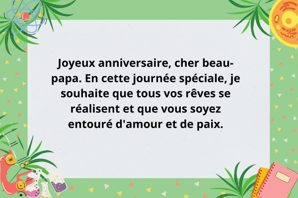 texte anniversaire beau pere