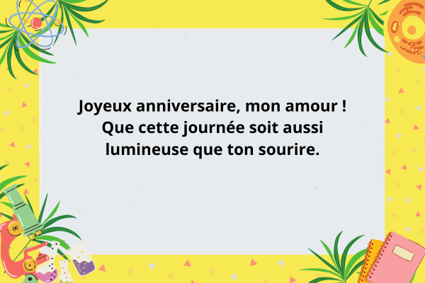 joyeux anniversaire mon amour texte touchant long