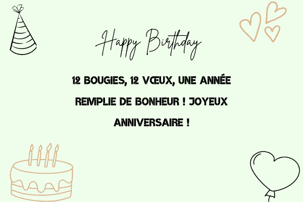 texte anniversaire 12 ans humour