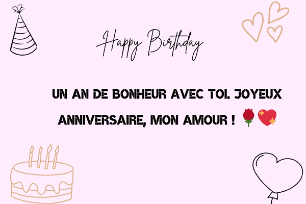 1 Ans D'amour Avec Toi Mon Homme