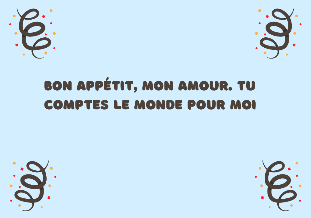60 SMS pour dire Bon Appétit Mon Amour je t