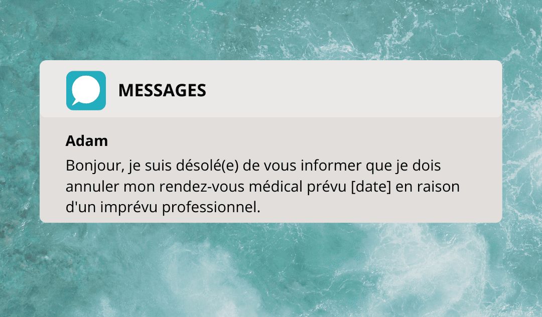 Exemples SMS pour annuler un rendez vous