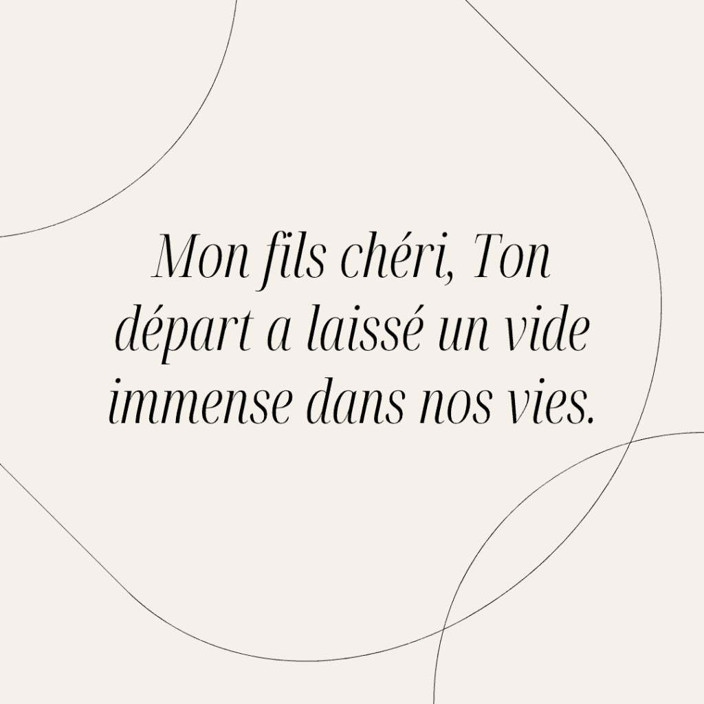 Hommage à mon fils mort Texte et poème pour mon fils décédé questions à poser