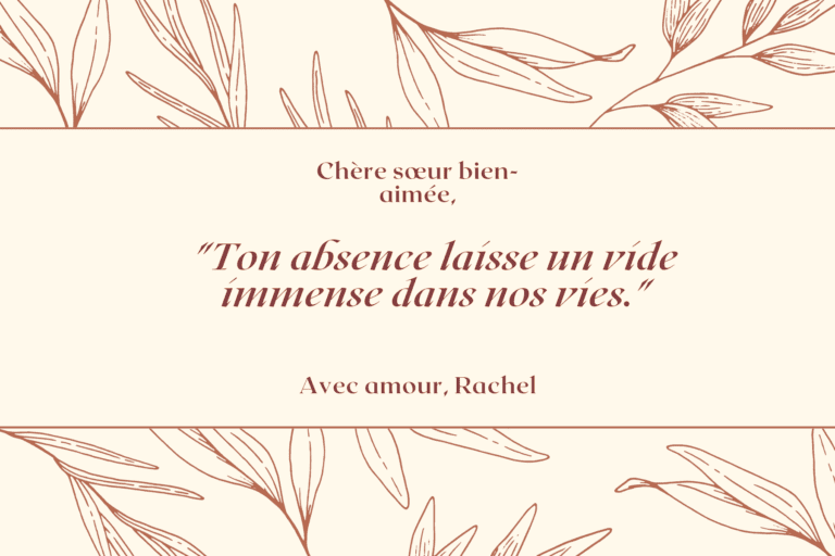 texte pour rendre hommage à ma sœur décédée - questions à poser