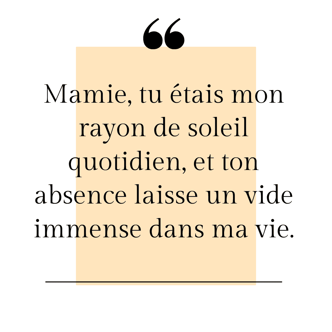 texte pour rendre hommage à ma grandmère décédée questions à poser